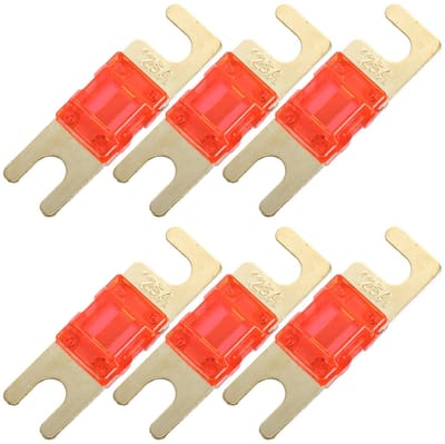 Cosensi - Dailygoods - Set van 6 Mini ANL Zekeringen 125A voor Auto en Boot