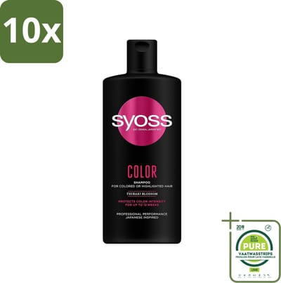 10 x Syoss Color Shampoo - Shampoo - Kleurbehoud - 440 ml - Grootverpakking - Kleurbehoud Haar - Gekleurd Haar - Highlights - Kleurvervanging - Salonkwaliteit Haar