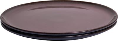 Pizzabord set van 2 - 33 cm - Vila Nova - blauw met roze - Portugees stoneware