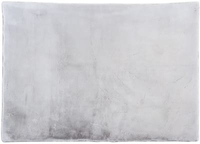 Vente-unique Shaggy hoogpolig vloerkleed met bontlook - 160 x 230 cm - Grijs - BUNNY