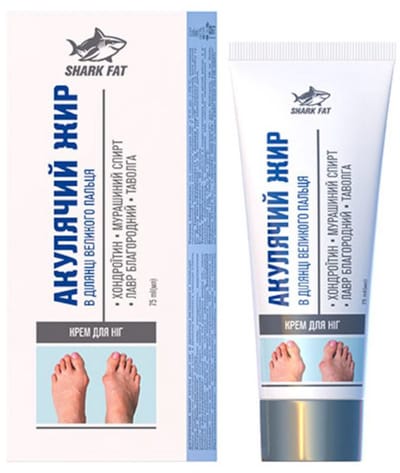 Voetcrème met haaienvet en laurierblad voor hallux valgus - eeltknobbels - Chondroïtine 75 ml