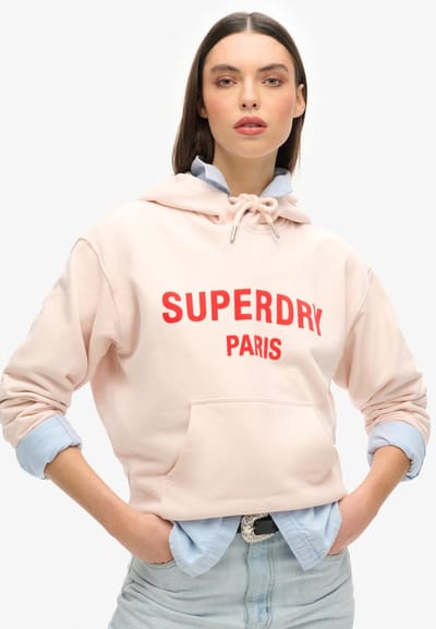 Superdry - Sport Luxe hoodie met losse pasvorm - Dames - Hoodies