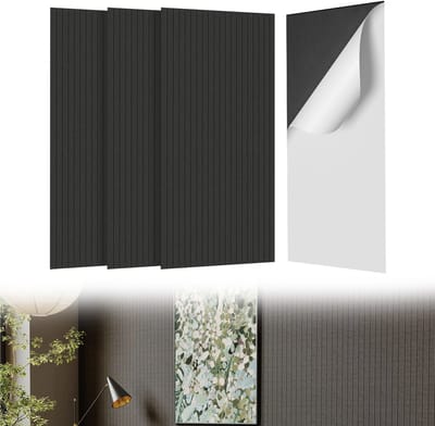 4x Zelfklevende Akustische Paneelen 120x60cm Lange Rechthoekige Geluiddempende Wandpaneelen Hoogdichte Geluidsbescherming Akustische Platen Geluidsabsorber Voor Studio/Huis/Gaming Decoratie Zwart