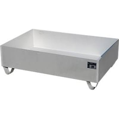 Bauer VAW-2 lekbak, L 1200 B x 800 x H 360 mm, tot 224 l, roestvrij staal, toegankelijk van onderaf