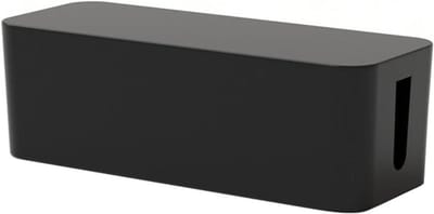 Kabel Opbergdoos - Stekkerdoos Organizer - Kantoor Kabelmanagement - Afneembare Dop - Middelgrote Afmetingen - Zwart