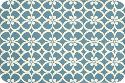 Badmat 90x60 cm - Antislip - Patroon - Symmetrisch - Blauw - Badmatten voor badkamer - Badkamermat - Douchemat - Badkamer mat