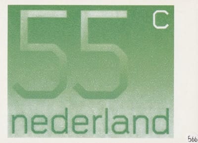Briefkaart met afbeelding Cijfer postzegel