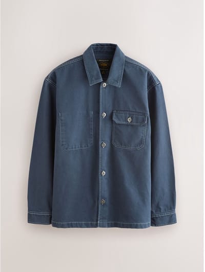 Next - Heren - Canvas overshirtjasje - Blauw