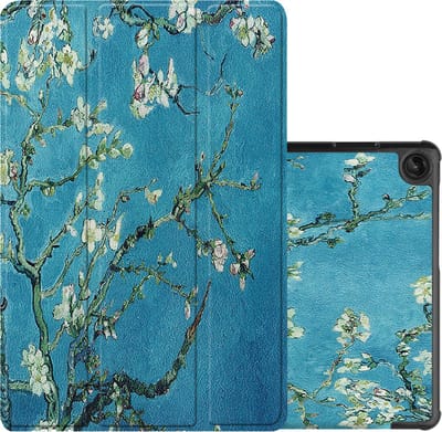 Hoes - Geschikt voor Lenovo Tab M10 (3e / 3rd generatie) - Dun & Stevig - Trifold Bookcase - Hard Cover - Hardcover Book Case - Tablet Hoesje - Bloesem