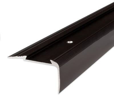 Trapneus Profiel - Trapprofiel Hoekprofiel - Traprand Bescherming - Geboord Aluminium - 58x27x1000mm - Donker Brons