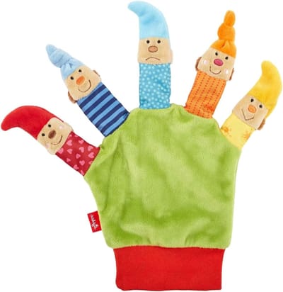 Handschoen Wichtel - Poppenkast - Verhalen Vertellen - Wasbaar op 30°C - Eén maat - Meerkleurig