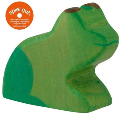 HOLZTIGER Bosdieren - Kikker - 5X2X4Cm - Houten Figuur - Handgemaakt