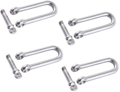 Heavy Duty D-sluitingen - 8mm Roestvrij Staal Kettingshakels voor Bouw en Outdoor