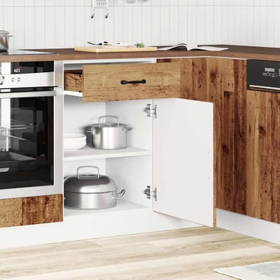 vidaXL - Onderkast - Kalmar - bewerkt - hout - oud - houtkleurig