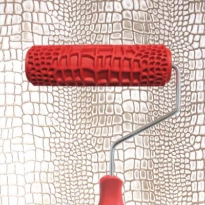 Cosensi- Verfroller 3D Reliëf - Krokodil Patroon - Muurdecoratie - Duurzaam Rubber/Kunststof - Eenvoudig in Gebruik - Tijdbesparend - Muurroller