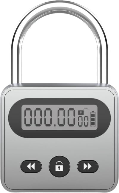 Multifunctioneel Ingebouwd Hangslot met Timer en Backlit Display - Voorkom Verslaving en Slechte Gewoonten