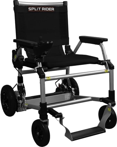 De Lichtste Opvouwbare Elektrische Rolstoel Splitrider Zwart ( 12 KG)