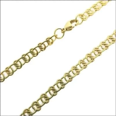 Aramat Jewels | Halskettingen | Fantasie Ketting Staal Goudkleurig – 50cm Unieke Schakelketting Dames | | | |6mm | Staal | Volwassenen | Verkleurd niet