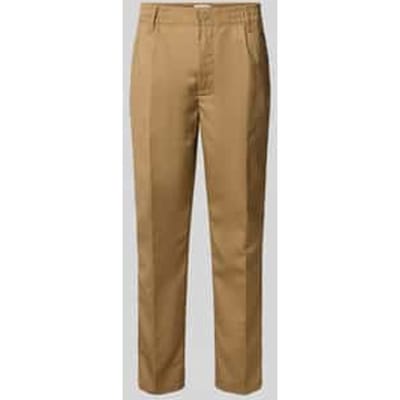 Broek met elastische band en persplooien, model 'MARC'