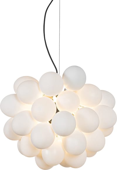 QAZQA uvas - Design Hanglamp eettafel - 8 lichts - Ø 50 cm - Wit - Woonkamer | Slaapkamer | Keuken