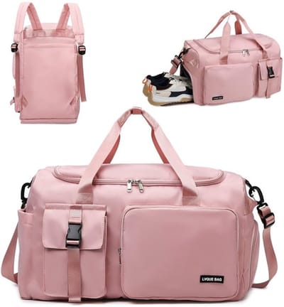 flintronic Sporttas voor dames en heren, 42 liter, reistas met schoenenvak, nat vak, opvouwbare reistas, weekendtas, sporttas, zwemtas, fitnesstas, trainingstas voor reizen, fitness, sport, 50*29*30cm