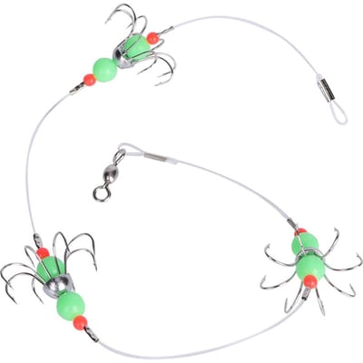 Lichtgevende Inktvis Lijn Haak Octopus Vishaak Met Weerhaak Nachtvissen Tackles Accessoiresfluorescerend fluorescerende groene kleur