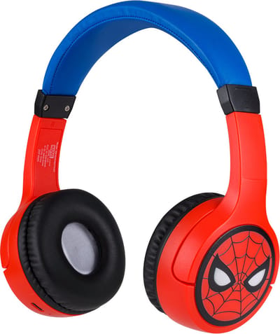 Spiderman - draadloze kinderkoptelefoon - met volumebegrenzing - lange speeltijd - met extra audiokabel - bluetooth