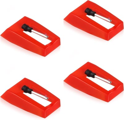 Ruby Stylussen - Vinylstylussen - Muziek luisteren - Vervangingsset voor stylussen - 4-pack - Elke stylus is gescheiden door een laag schuimrubber om beschadiging te voorkomen - Superieure geluidskwaliteit