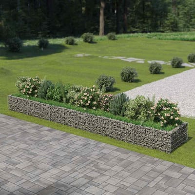 vidaXL - Gabion - plantenbak - verhoogd - 540x90x50 - cm - gegalvaniseerd - staal