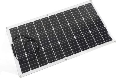 Flexibel Zonnepaneel - Monokristallijn Paneel - Batterij Opladen - 30 Graden Bocht - 107x56x4 cm - Zwart