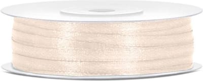 """Satijnen lint, licht creme, 3mm/50m"""