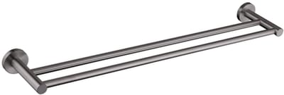 Adema Rise Dubbele Handdoekrek - 60 cm - passend bij Grohe Brushed Hard Graphite