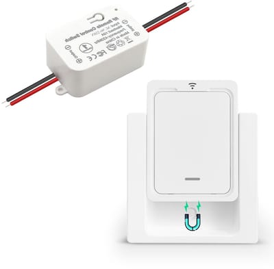 Draadloze Lichtschakelaar Set met Ontvanger, 220 V, 2000 W, RF Afstandsbediening tot 150 m voor Verlichting en Huishoudelijke Apparaten, Geen Wifi Nodig