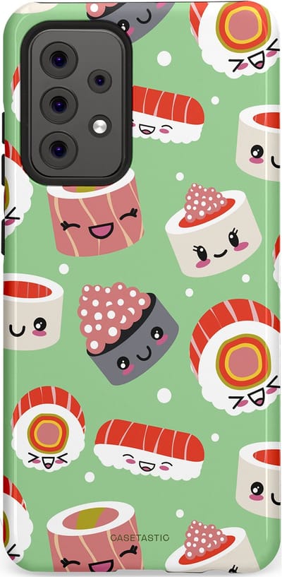 Casetastic Hoesje Geschikt voor Samsung A52 (4G/5G/s) - Stijlvolle Beschermende Duo-layer Case - Sushi wonders