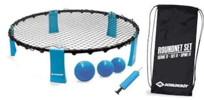 Complete Roundnet Set - Voor Elke Leeftijd, Inclusief 3 Ballen, Pomp en Draagtas