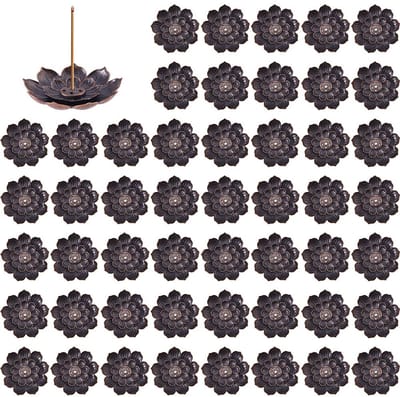 Dailygoods- Wierookhouder Dubbellaags Lotusontwerp - Wierook Brander - 60 Stuks - Antislip - Decoratief - Voor Yoga en Meditatie - Wierookbrander