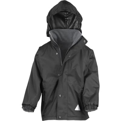 Result Junior Reversible Stormdri 4000 Fleece Jacket RT160J - BLACK/GREY - XXS (2-3)
