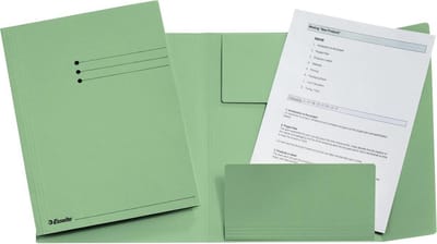 100x Esselte dossiermap groen, A4