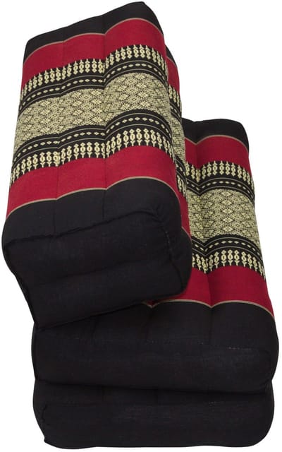 Fine Asianliving Thais Kussen Meditatie Mat Yoga Blok Uitklapbaar 50x75x12cm Kapok Rood Meditatie Mat Matras