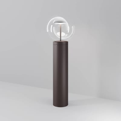 Maytoni LED tuinpadverlichting Velora, bruin, hoogte 60 cm, metaal/glas, IP65