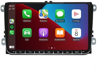 Carplay autoradio voor Skoda Fabia Octavia Rapid Superb Yeti | 2006 t/m 2017 | 9 INCH | Draadloos Apple Carplay en Android Auto | 2GB + 32GB | 4-Core | Denago | 2025 model | Bluetooth & Wifi