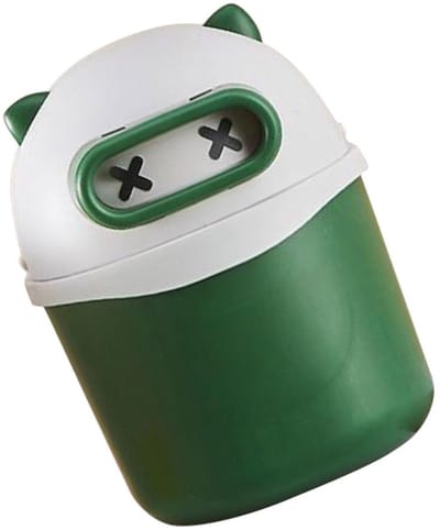 Mini Prullenbak - Bureau Afvalbak - Bureau Organisatie - Met Deksel - 20 cm Hoog - Groen