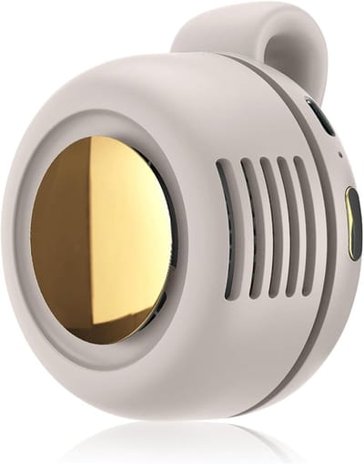 Draagbare ventilator met clip voor om de taille, 3 snelheden, bladloze ventilator met USB-oplaadbare batterij (1 stuk)