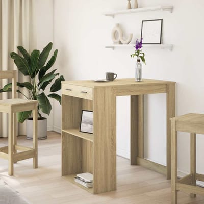 vidaXL - Bartafel - 102x70x103,5 - cm - bewerkt - hout - sonoma - eikenkleurig
