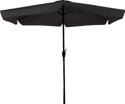CUHOC Parasol met Volanten - Zwarte Parasol - Parasol Stokparasol - 3m Parasol - Parasol met Molen - 6 Hoekige Parasol - Makkelijk in te draaien Parasol