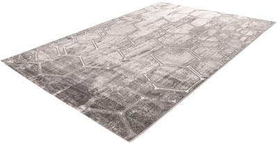 Lalee Vloerkleed - Tapijt - Karpet - Marmerlook - Superzacht - 3D-effect - 80x150 cm Zilver