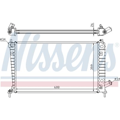Radiator, motorkoeling NISSENS 68004A