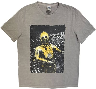 Disney Star Wars - TESB C3PO Heren Tshirt - S - Grijs
