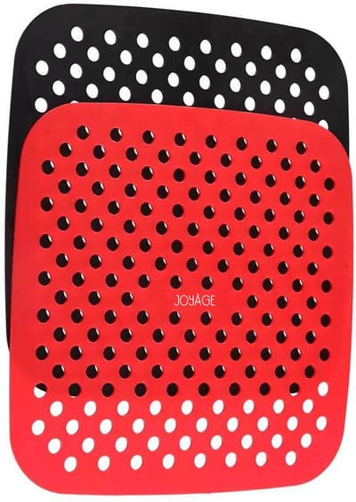 Joyage Airfryer Siliconen Pads - Herbruikbaar - 21.5 cm - Heteluchtfriteuse accesoires set – Airfryer bakpapier vierkant - Bakmatje voor o.a. airfryer xxl en xl philips