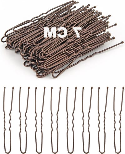 Haarspelden U-vorm - Haarklemmen Bobby Pinnen - Haar Styling Creëren - Golvend Ontwerp Stevige Grip - 7 cm 100 Stuks
